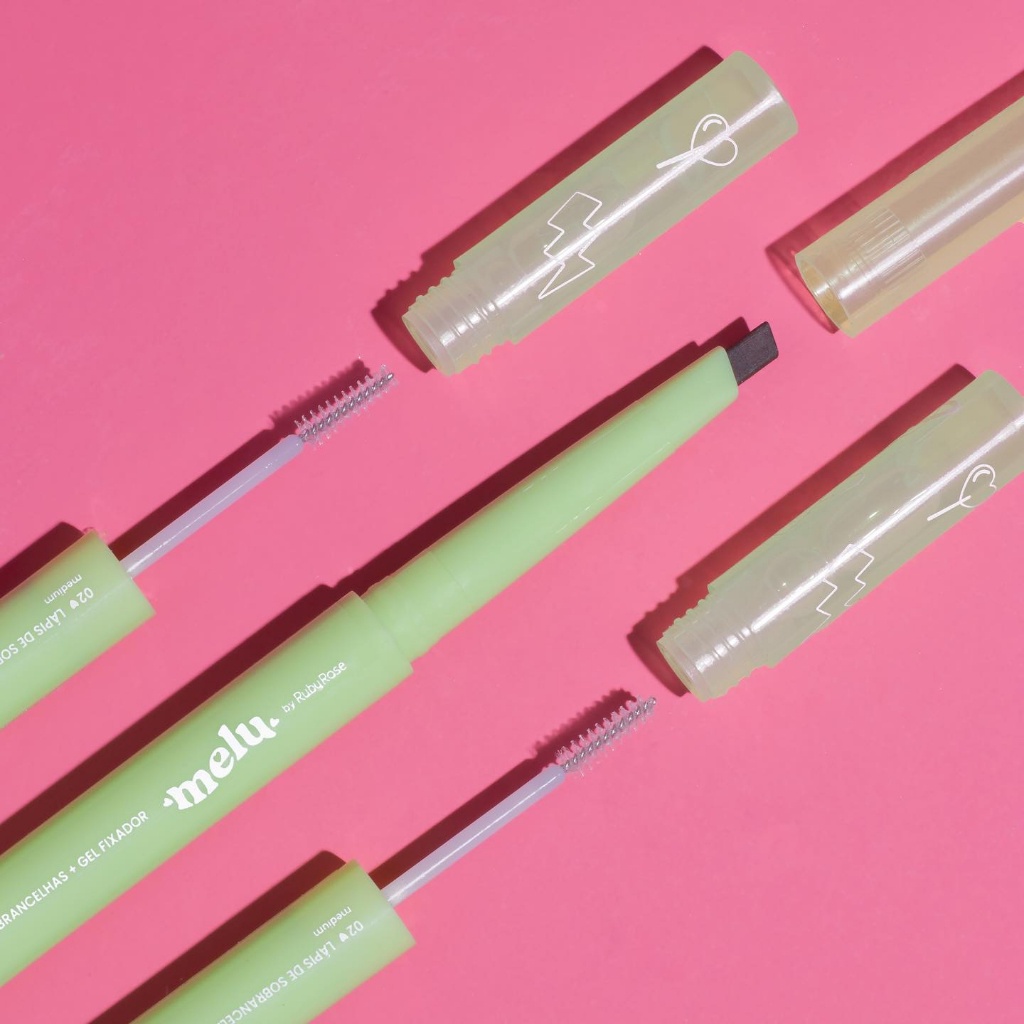 Lápis De Sobrancelhas + Gel Fixador Melu By Ruby Rose RR2402 Opções em Oferta na Shopee