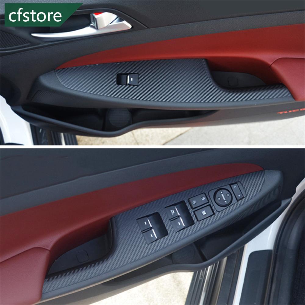 4Pcs Car Styling Carbon Fiber Stickers Accessories Windows Lifter Control Button Panel For Hyundai Tucson 2015 -2018 em Oferta na Shopee