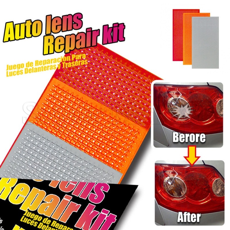 Patch De Reparo De Farolim De Carro/Kit Traseiro/Ferramenta Rápido De Bricolagem/Faróis Rachaduras Película De Polimento/Autocolantes De Sinalização De Giro De Automóveis em Oferta na Shopee