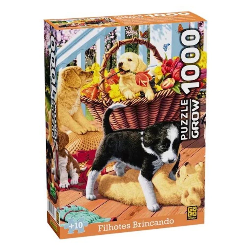 Quebra Cabeça Puzzle 1000 Peças Filhotes Brincando 4382 - Grow