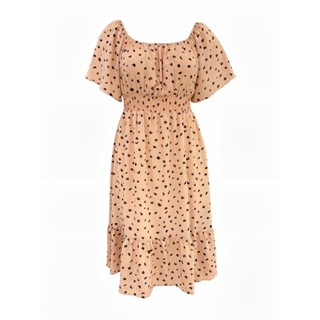 Vestido plus size estilo básico retrô com estampa e grande elasticidade FY-G2813