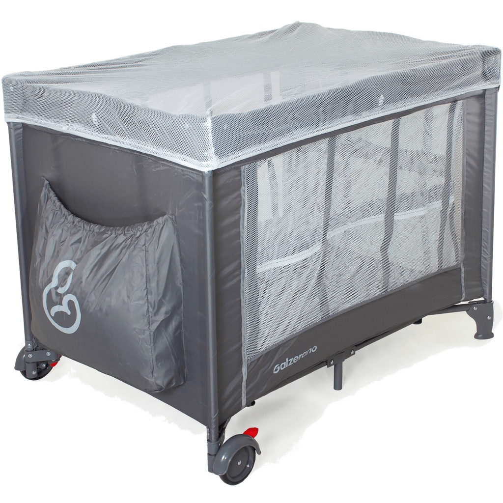 Berço Cercado Portatil Desmontavel Galzerano Triton Grafite em Oferta na Shopee