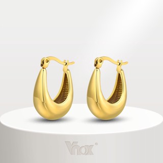 Brinco Vnox 18K Gold Em Forma De U Aço Inoxidável Hipoalergênico Para Mulher