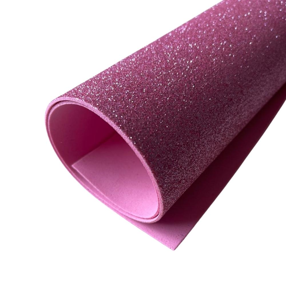 Eva com Glitter 40x48 - 10 Folhas Rosa Claro