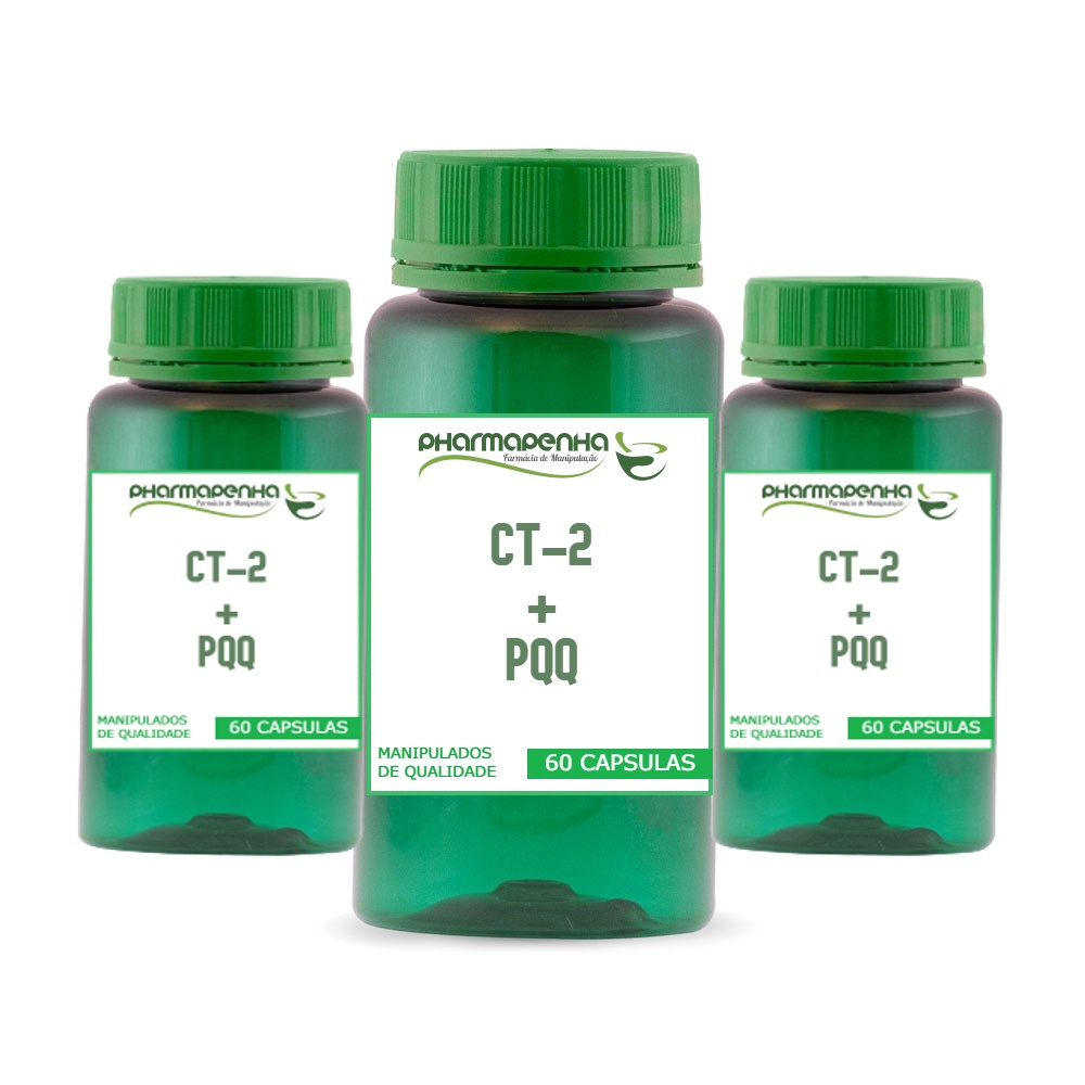 3 Potes CT-2 + PQQ 30 Cápsulas cada