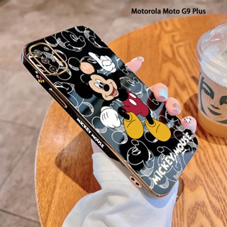 Capa Case Capinha Celular Para Moto Motorola G8 Power Lite G8 G9 Play G9 Plus G Stylus Funny Cartoon Mickey Mouse Dancing Square Edge Pattern Cover Design Capa De Luxo Revestimento Estojo Telefone Macio