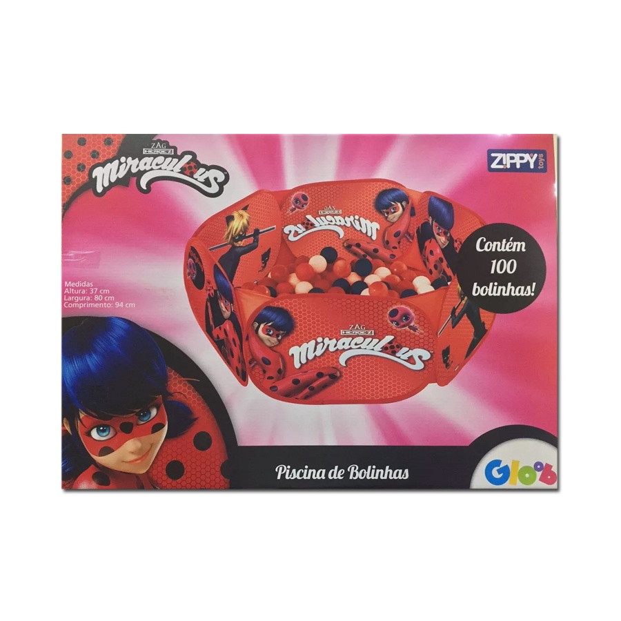 Piscina De Bolinhas Miraculous 100 Bolinhas - Zippy Toys