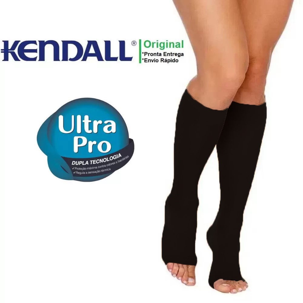Meia de Alta Compressão Kendall 3/4 Pós Cirúrgico/Varizes PT - Men Clothes