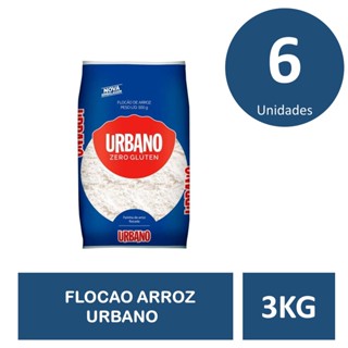 Kit Com 6 Unidades Flocão De Arroz Sem Glúten 500g Urbano