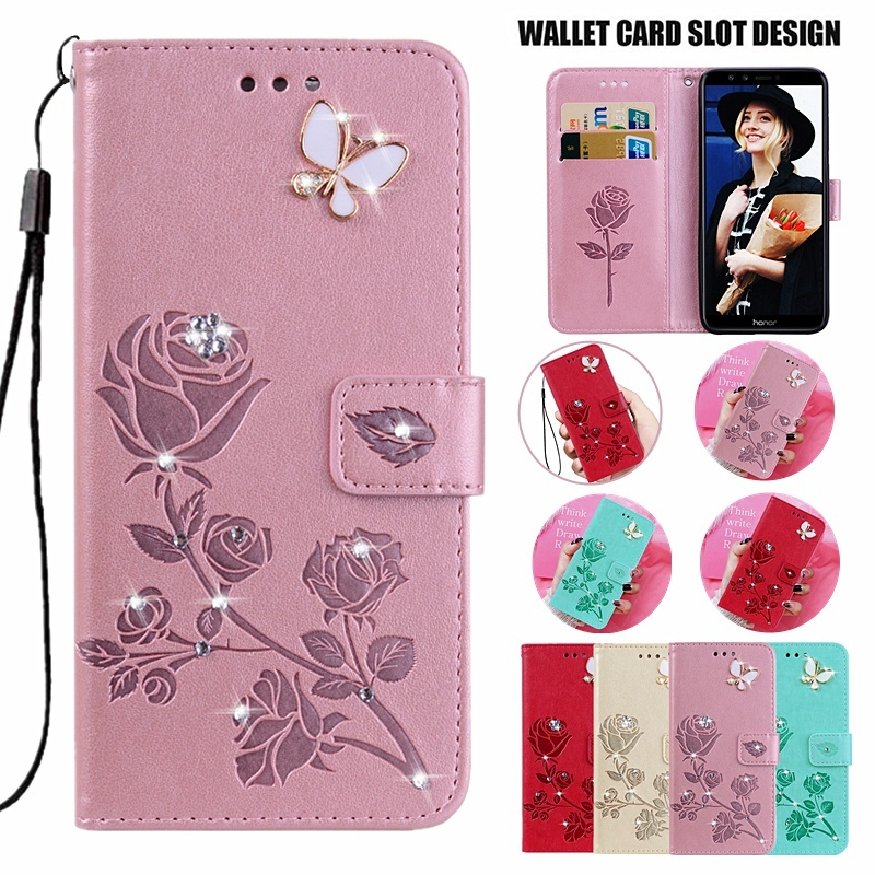 Capa De Couro 3D Glitter Rhinestone Para Redmi 9 10 Pime 9A 9C NFC 10A 10C A1 9T TPU Carteira Flip