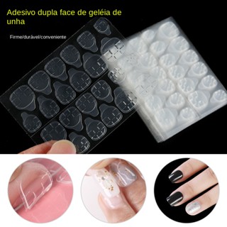 Adesivo De Unha De Dupla Face Com Geléia Transparente Não Marcante Desgaste Invisível 12 Adesivos 24