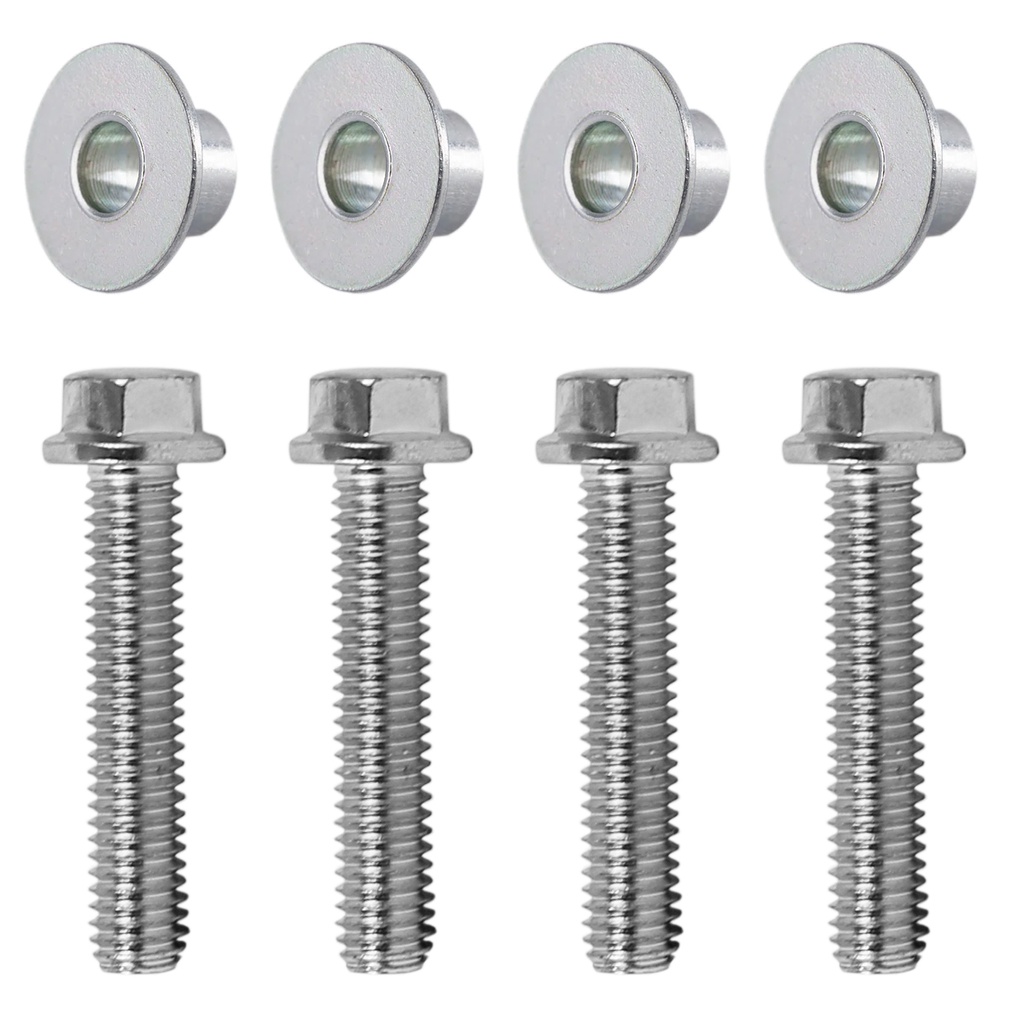 Kit 4 coxim parafusos cromados buchas fixação paralama dianteiro YBR125 Factor YBR150 Factor YS150 Fazer