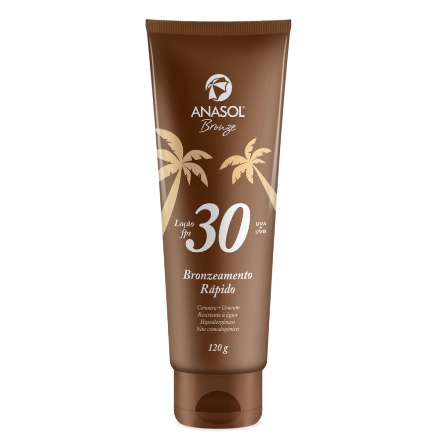 Loção Bronzeadora Anasol Bronzeamento Rápido FPS 30 120g