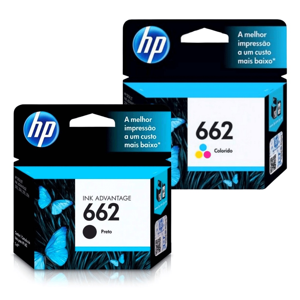 Cartucho De Tinta HP 662 Preto E Colorido Advantage Original - Computers & Accessories
