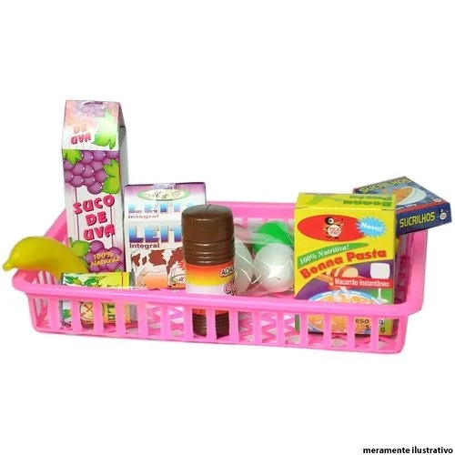 Kit Cesta Mini Mercado 13 Pçs - 354 100% Garantido