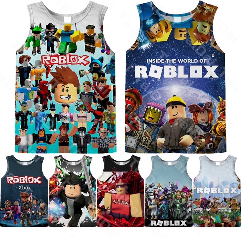 Ljx'roblox Kids Vest Boys Vestuário Para Meninos Sem Mangas Tees Tanque