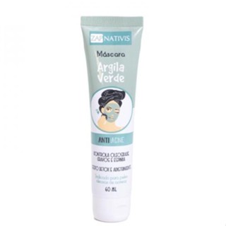 Máscara Argila Verde Anti Acne 60ml - Zap Nativis