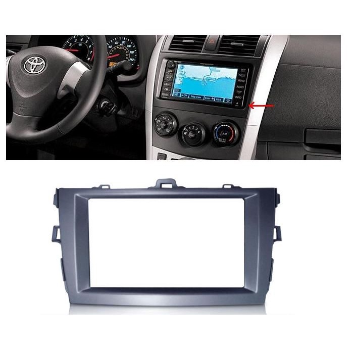 Moldura De Painel 2 Din Toyota Corolla 2009 á 2013 · foto 2