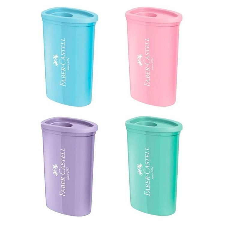 Apontador C/ Depósito Pastel Triangular 125TZF FABER-CASTELL em Oferta na Shopee