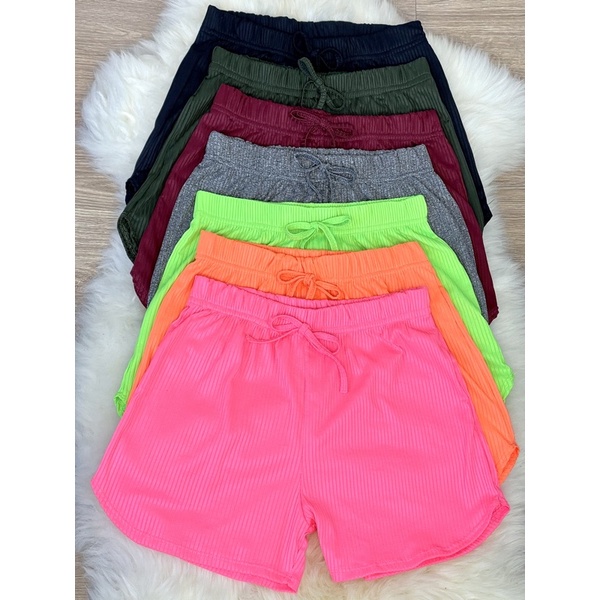 Short Curto Canelado P ao GG N50 veste Plus Size Leve e Soltinho Com Elastano Várias Cores Tendência em Oferta na Shopee