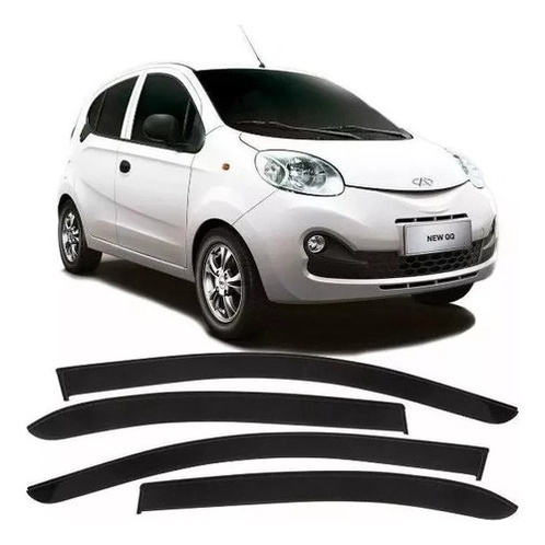 Calha de Chuva Defletor Chery New QQ 2015 a 2020 4 Portas Ecoflex