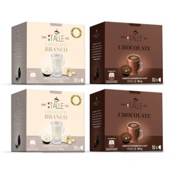 Capsula Chocolate Branco e Tradicional Dolce Gusto Café Italle Lacteos 40 Und
