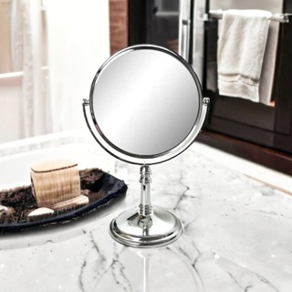 Espelho De Mesa Maquiagem Aumenta 2X Dupla Face 360? 15,5cm