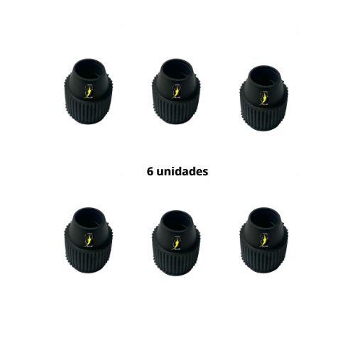 6 Sapata Pezinho Jump 1 Polegada Reforcado Profissional Ponteira Pé Mini Trampolim Academia JFIT