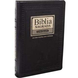 Bíblia Sagrada Letra Gigante com Índice | Almeida Revista e Corrigida | Preta em Oferta na Shopee