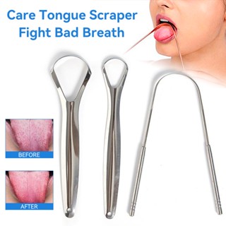 3pcs Raspador De Língua De Aço Inoxidável/Escova Metal Reutilizável E Ecológica