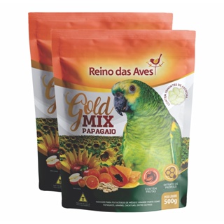 Racao Para Papagaio Gold Mix 500g Kit 2un. em Oferta na Shopee