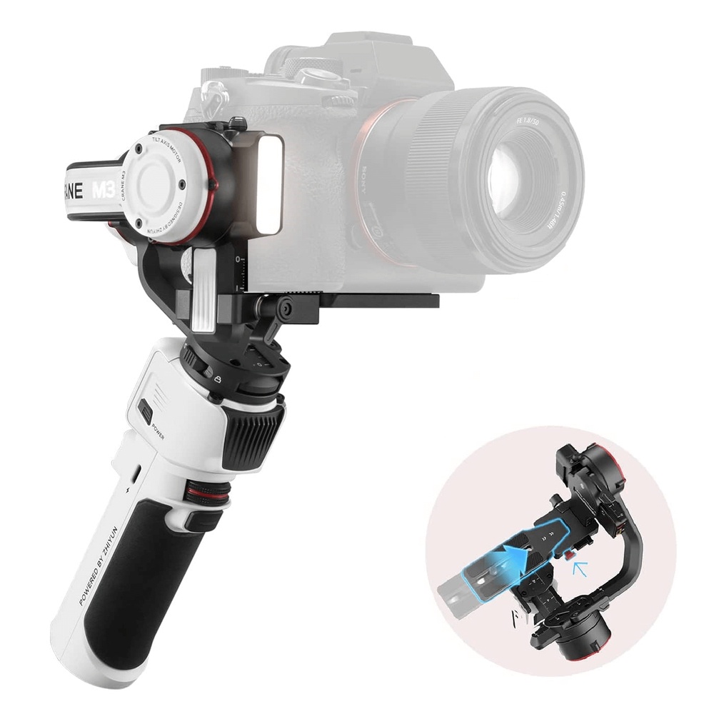 Estabilizador Gimbal Zhiyun Crane-M3 Standard 3 Eixos para Câmeras Mirrorless e Compactas