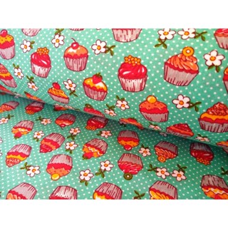 Tecido Tricoline 100% Algodão 50cm X 1,50m Cupcakes