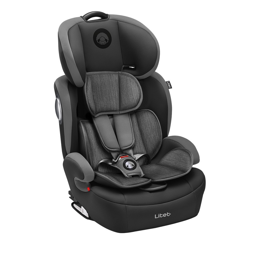 Cadeirinha Infantil para carro Safemax Fix 2.0 Isofix 9-36 Kg Cinza Litet - BB460