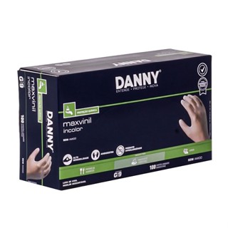 Luva Descartável De Vinil Danny Com Amido CA 21120 100 UN