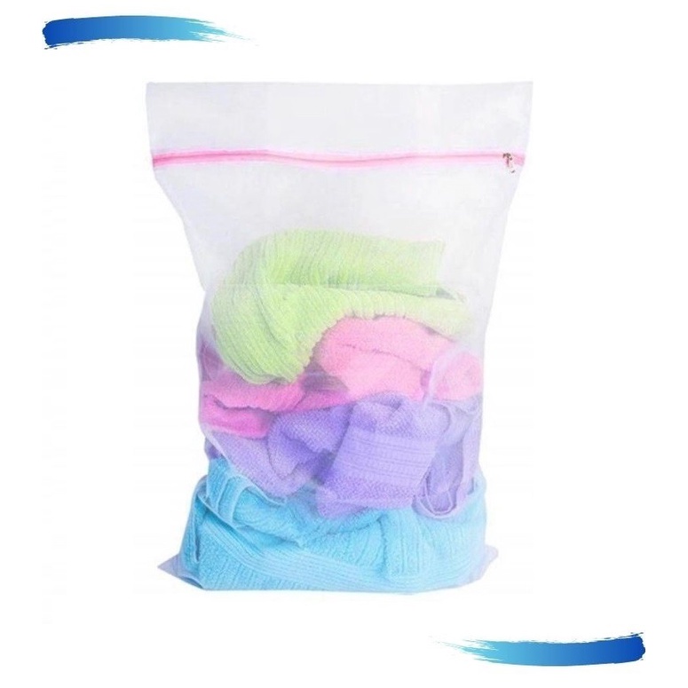 Kit 10 Saco Para Lavar Roupas 50x40 Delicadas Com Ziper Intima Saquinhos Protetor Máquina Lingerie