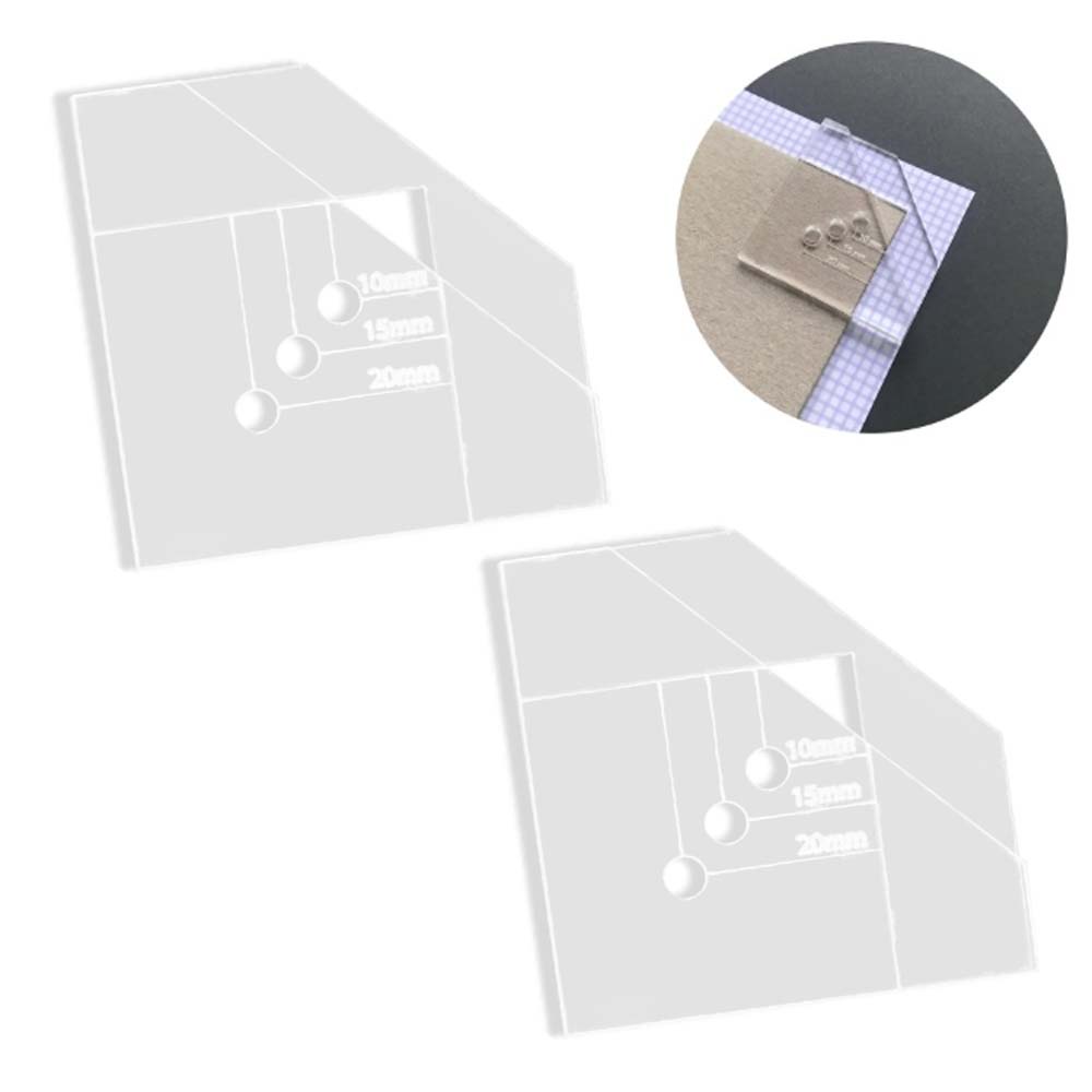 02 Regua Fio De Cabelo Gabarito Perfuracao Ilhos Cartonagem em Oferta na Shopee