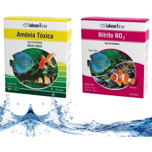 KIT Testes Alcon Labcon Amônia + nitrito para aquario