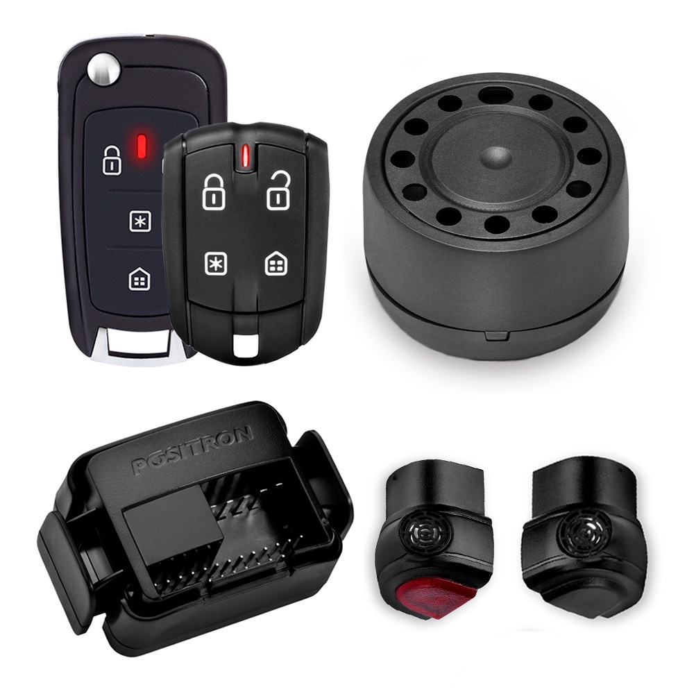 Alarme Automotivo Positron Cyber EX-360 Blade Controle Presença Chave Canivete PX80 Bloqueador Sirene Dedicada