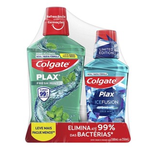 Pack Enxaguante Bucal Colgate Plax Fresh Mint 500ml