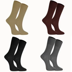Meia Social Clássica Premium Preta Cinza Calcanhar Verdadeiro 39 a 43 Selene masculino