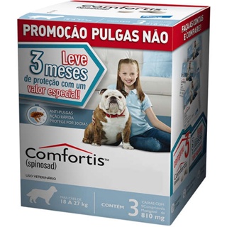 Comfortis Elanco 810 mg para Cães de 18 a 27 Kg - 3 Comprimidos em Oferta na Shopee