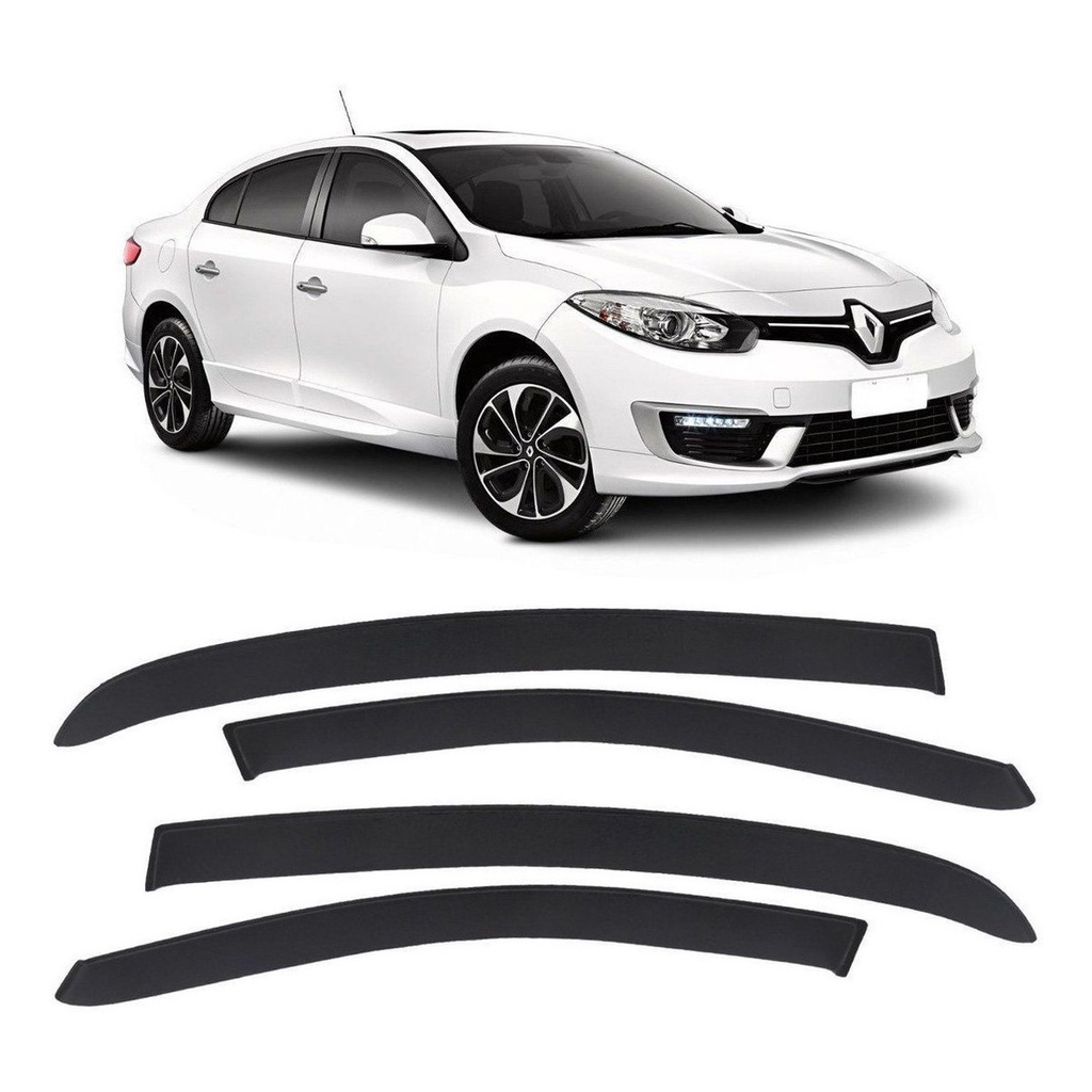Calha De Chuva Defletor Fluence 2011 A 2017 4 Portas Fume Ecoflex 91.008A