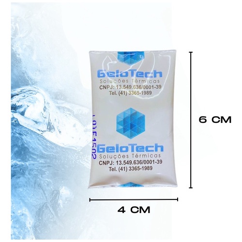 Kit C/ 50 Gelos Reutilizáveis Flexíveis 15g Gelo Tech