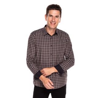 Camisa Masculina Cinza Xadrez