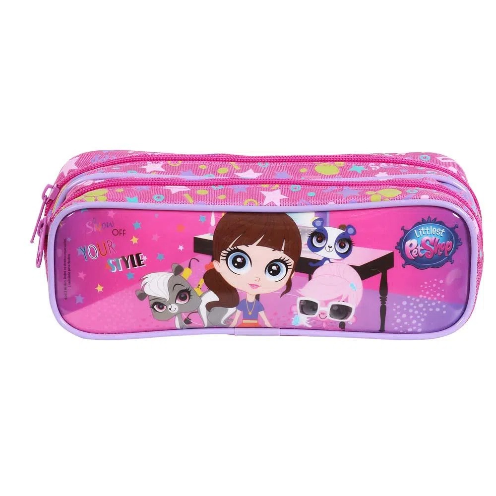 Estojo Duplo Escolar DMW 48754 Littles Pet Shop em Oferta na Shopee
