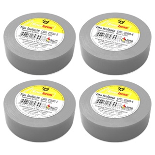 Kit 4 Fitas Isolantes 18mmx20m Cinza PVC E13 Enerbras em Oferta na Shopee
