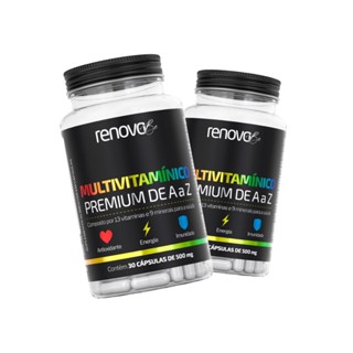 Kit 2 Suplemento Alimentar Multivitamínico e Mineral Premium De A a Z - Fortalecimento do Sistema Imune Metabolismo Energético - Renova Be