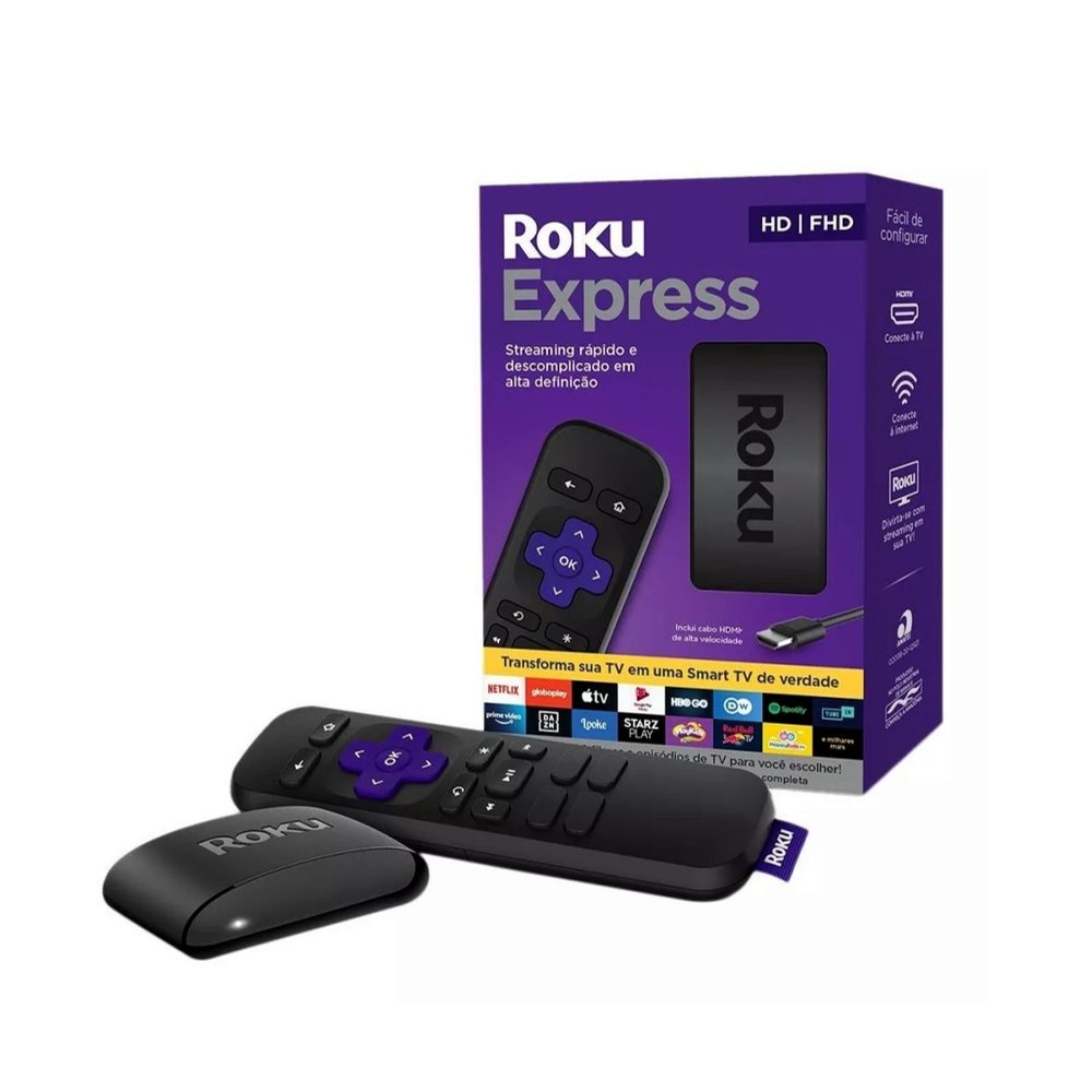 Roku Express Streaming HD FHD Preto