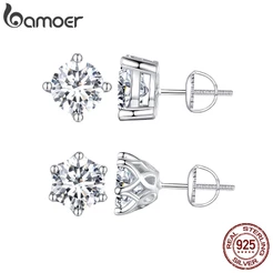 Bamoer 925 Silver Sterling 100 % Passado Instrumentos Diamantados VVS1 D Cor 2ct Moissanita Brinco Presentes De Casamento
